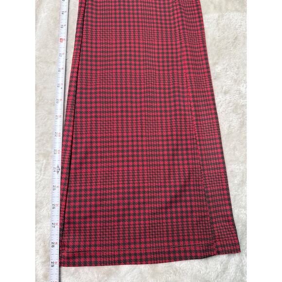 Loft Lou & Grey Red Plaid Flare Leggings Womens Size Large NEW - Picture 4 of 9